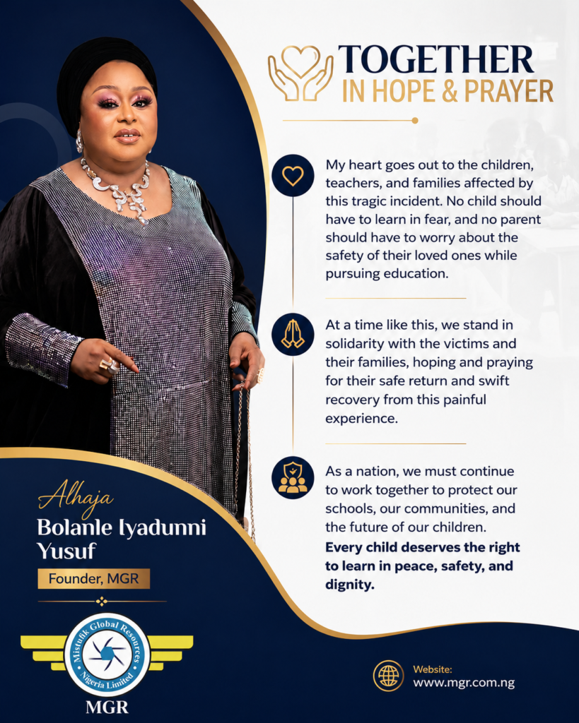 Alhaja Bolanle Iyadunni Yusuf Statement on School Abduction